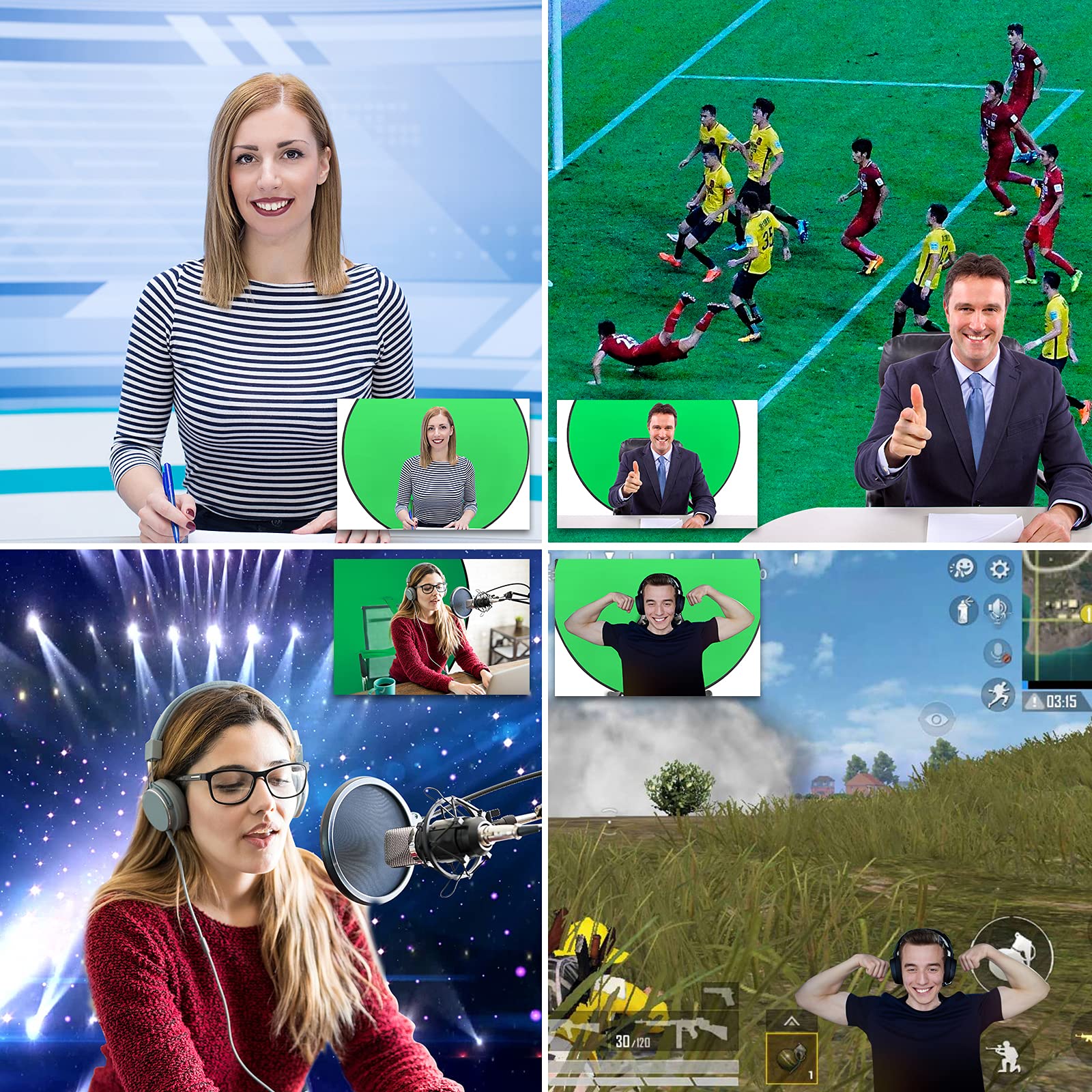 Portable Green Screen Chair Backdrop