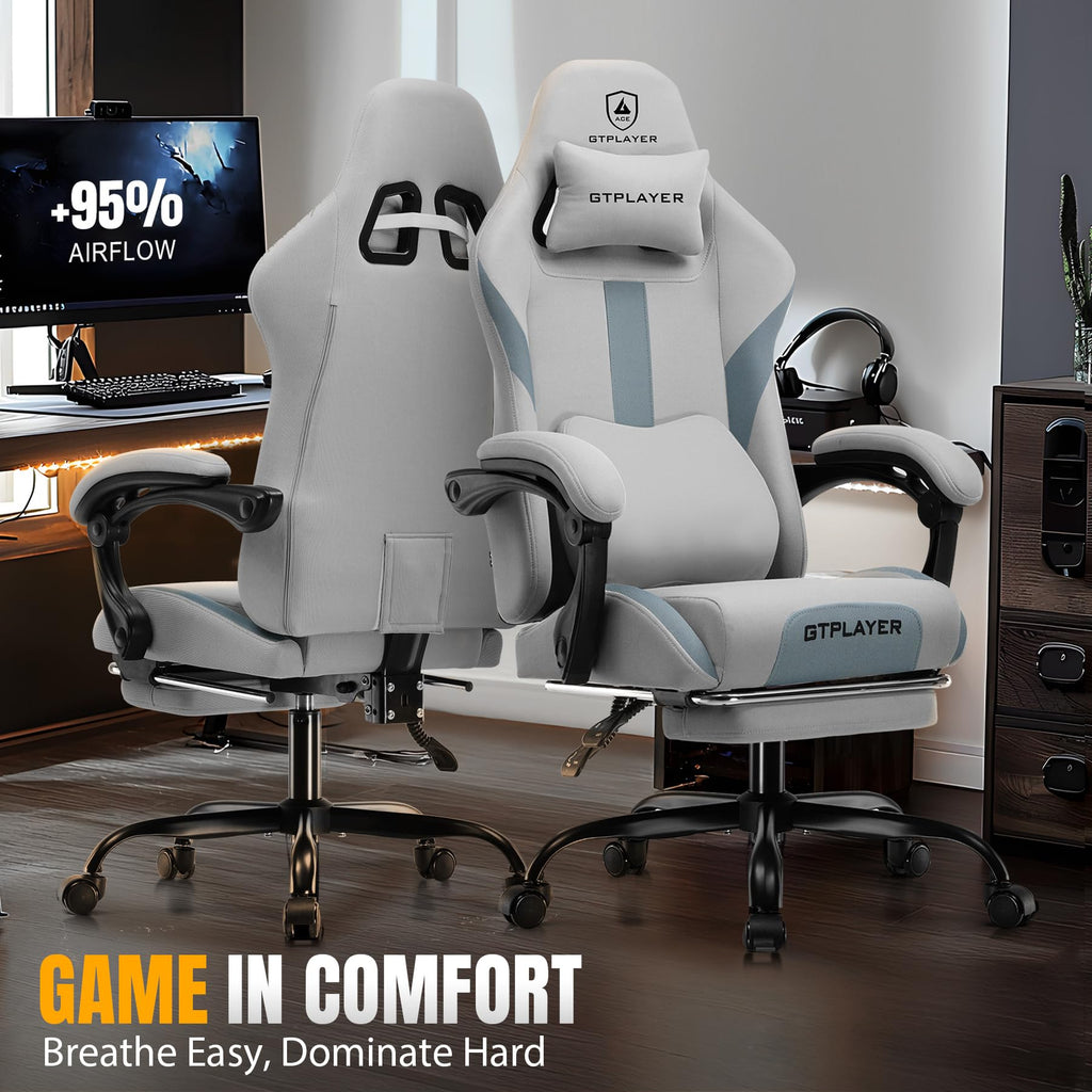 GTPLAYER Gaming Chair with Foot Rest