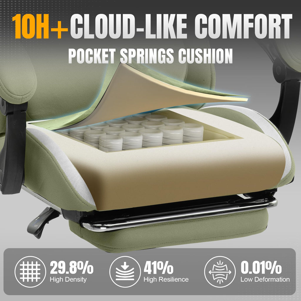 GTPLAYER Gaming Chair with Foot Rest