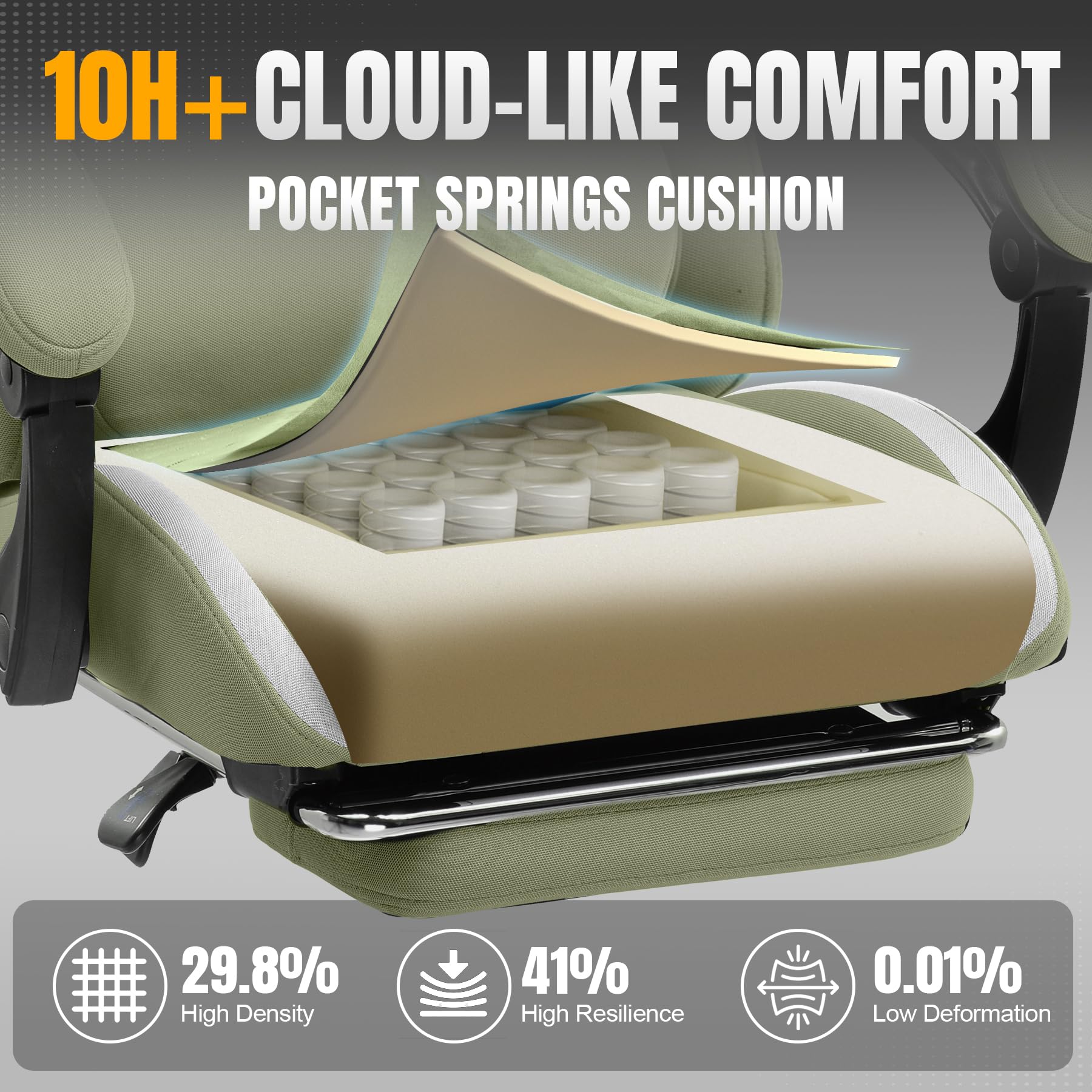 GTPLAYER Gaming Chair with Foot Rest