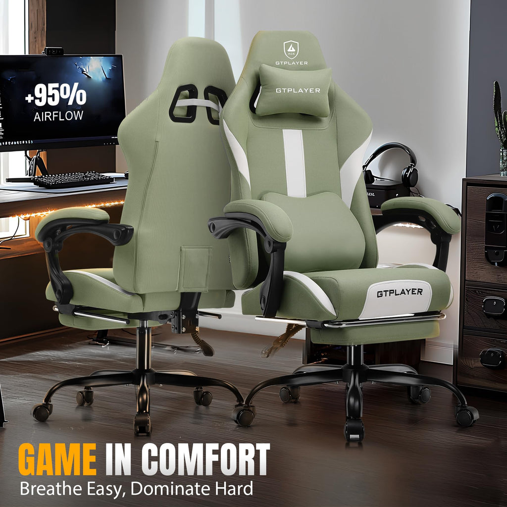 GTPLAYER Gaming Chair with Foot Rest