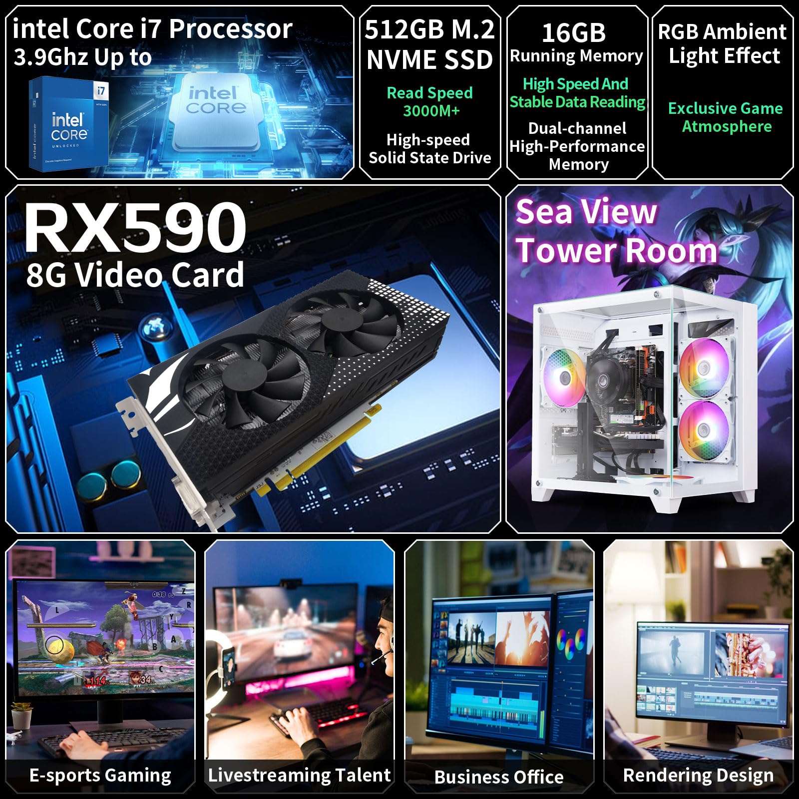 Prebuilt Gaming PC Desktop Intel Core i5