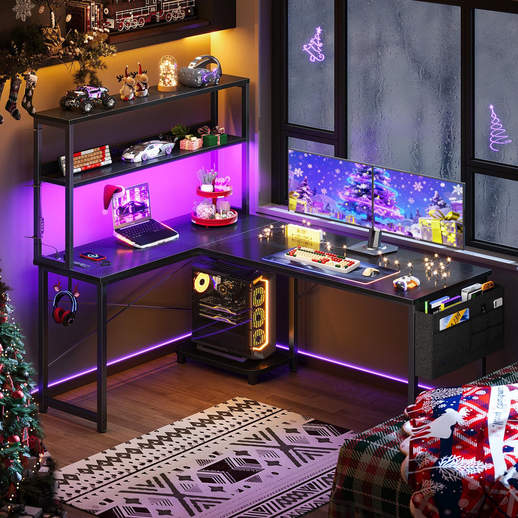 ODK 53" L-Shaped Gaming Desk with LED