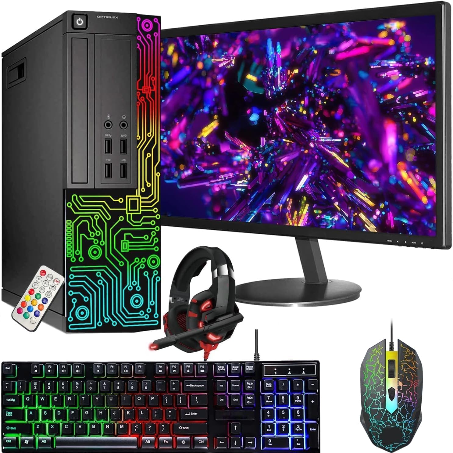 Dell Optiplex Desktop PC Bundle (Renewed)