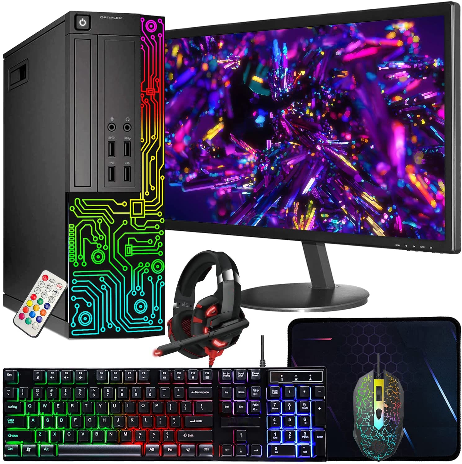Dell Optiplex Desktop PC Bundle (Renewed)