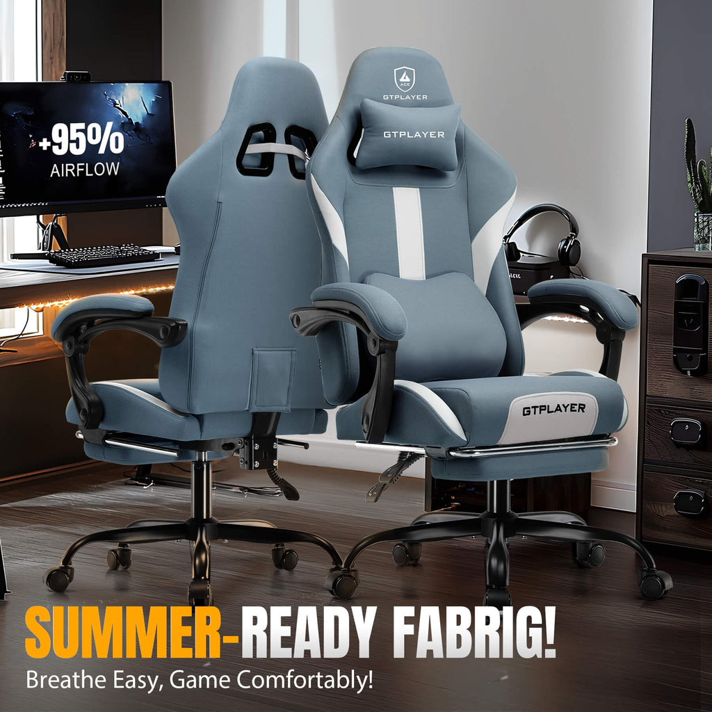 GTPLAYER Gaming Chair with Foot Rest