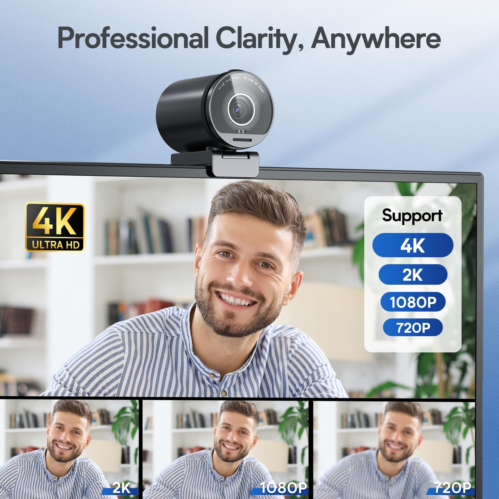 EMEET S600 4K Webcam for Streaming