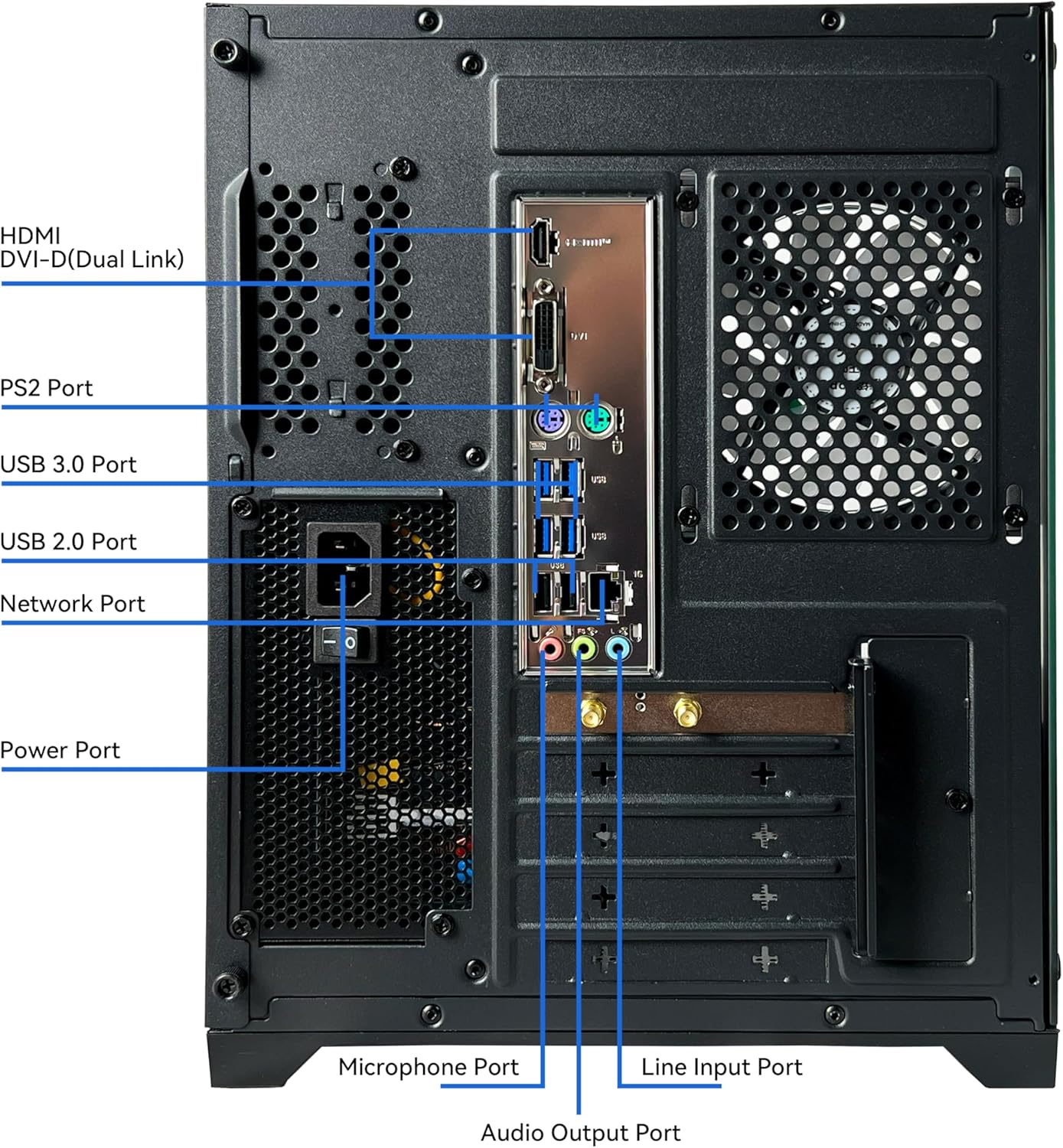 YAWYORE Gaming PC Desktop AMD Ryzen 5