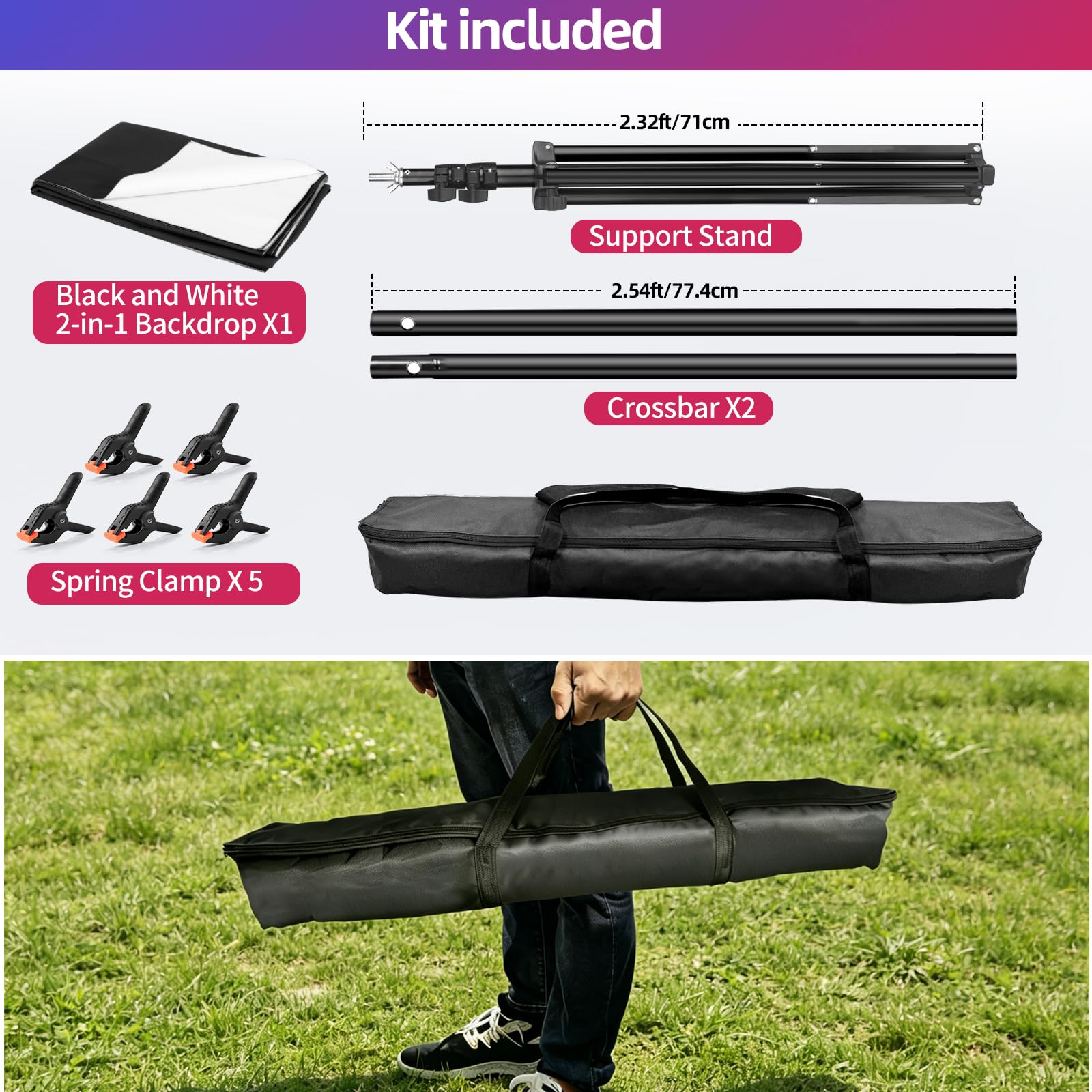 Green Screen Backdrop Kit with Stand
