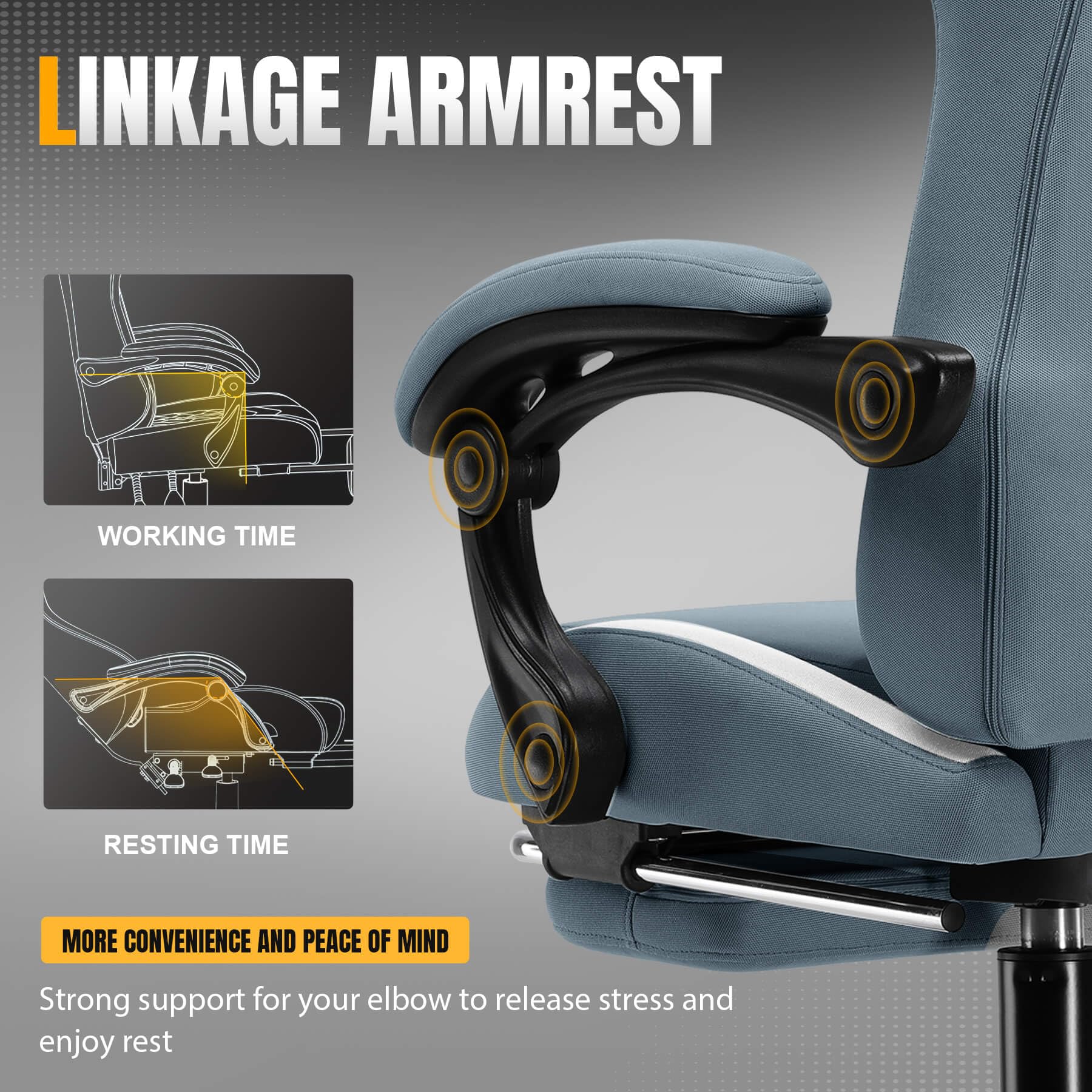 GTPLAYER Gaming Chair with Foot Rest