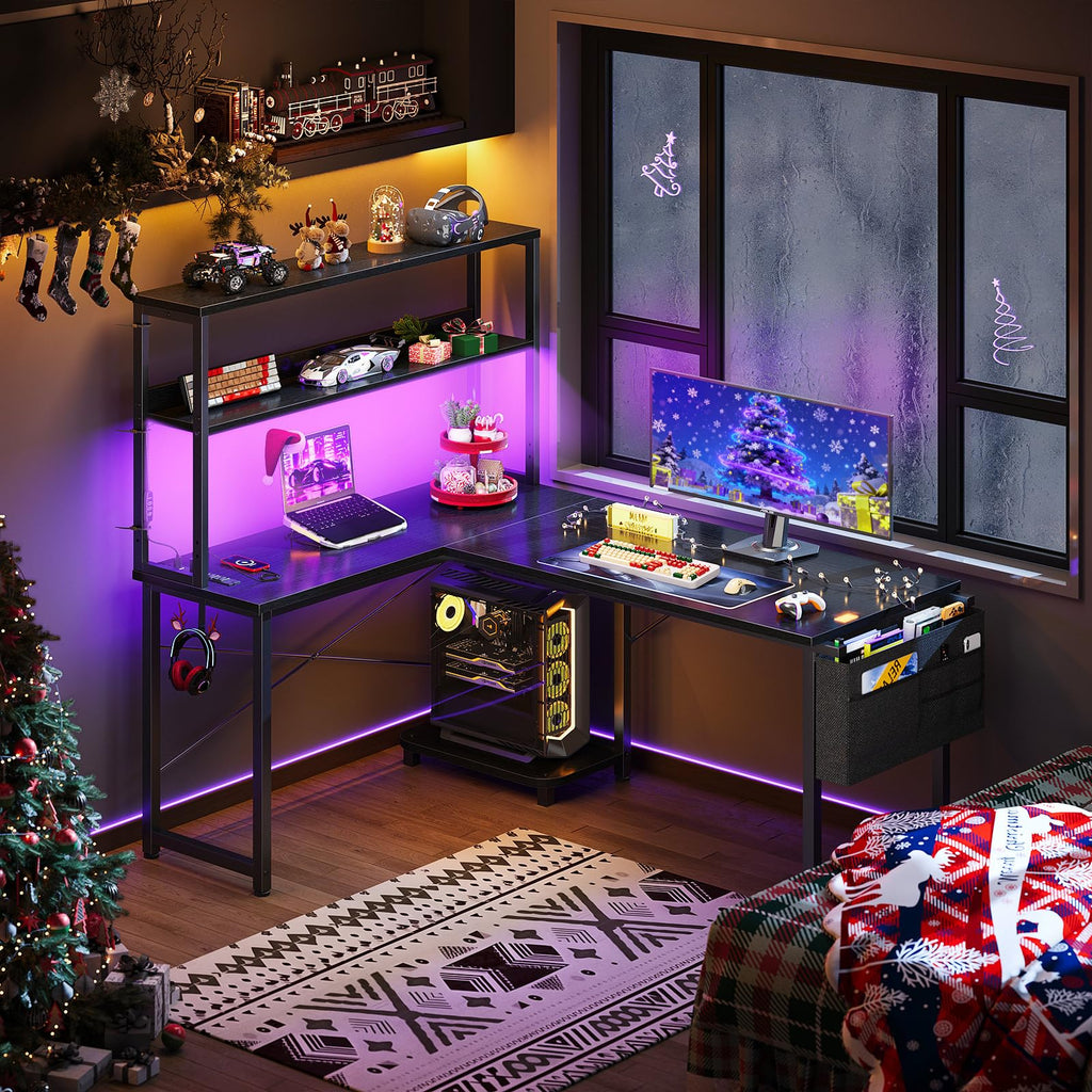 ODK 53" L-Shaped Gaming Desk with LED