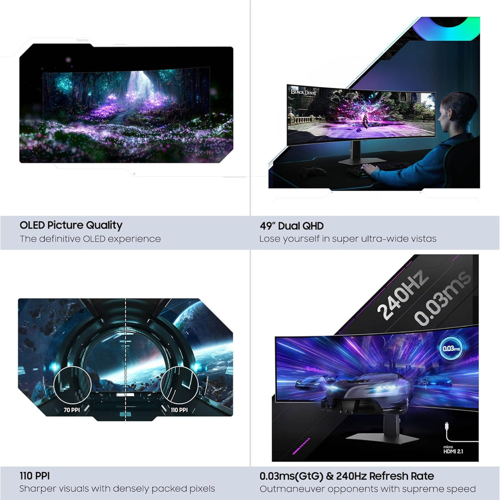 Samsung 49" Odyssey G93SC Curved Gaming Monitor