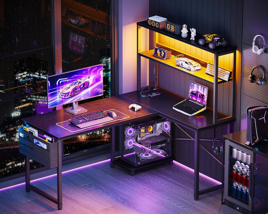 ODK 53" L-Shaped Gaming Desk with LED