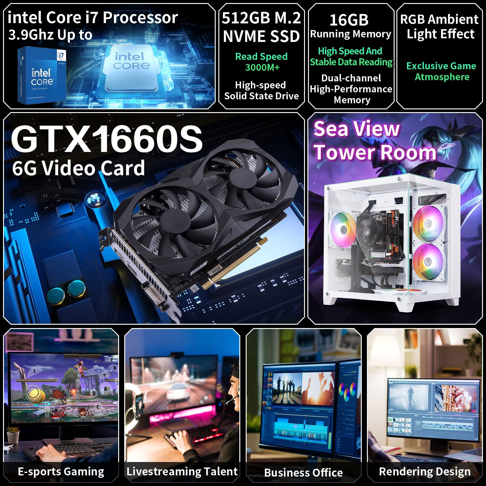 Prebuilt Gaming PC Desktop Intel Core i5